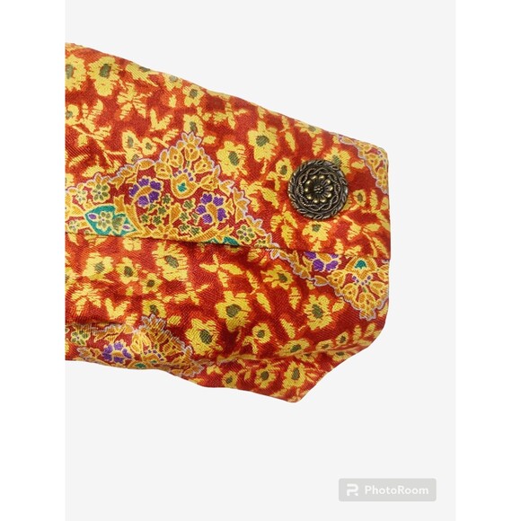 Vintage Evan Picone Women’s Red Empire Print Single Button Blazer Jacket Size 12 - Picture 6 of 10